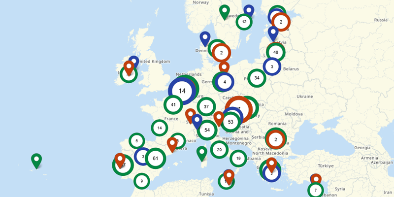 En marcha un mapa interactivo con información actualizada sobre el Pacto Europeo por el Clima