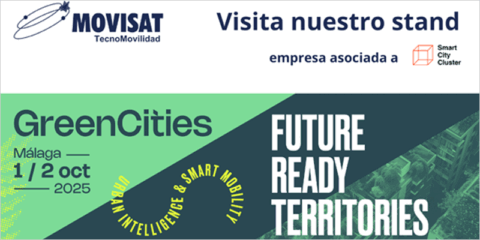 MOVISAT estará presente en Greencities junto a Smart City Cluster