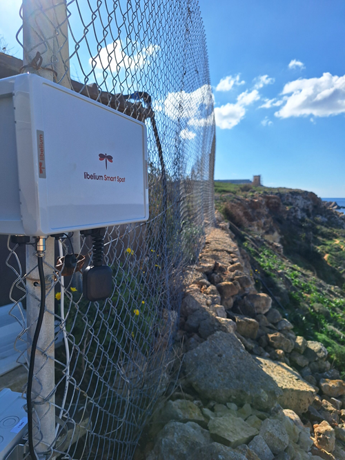 Smart Spot de Libelium en una playa de Malta