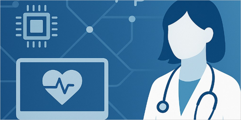 silueta de mujer doctora