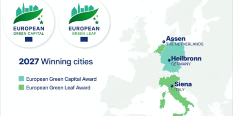 Siena y Assen reciben el título Hoja Verde Europea y Heilbronn será la Capital Verde Europea 2027