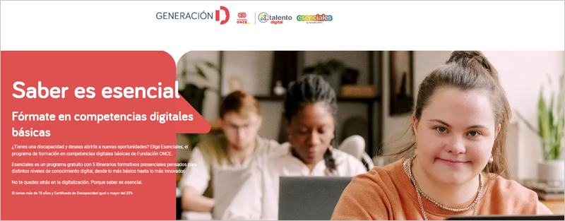 cartel del Programa Por Talento Digital Esenciales