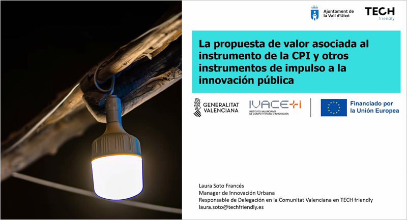 sesiones formativas dirigidas a responsables políticos y personal técnico con el objetivo de avanzar en la implantación de la Compra Pública de Innovación