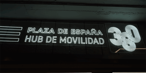Inaugurado el hub de movilidad sostenible Plaza de España 360 en Madrid