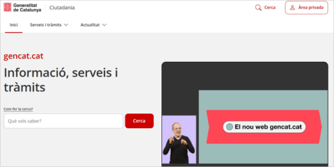 La nueva web corporativa de la Generalitat de Cataluña se presenta como un entorno digital unificado