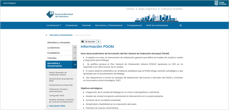 Luz verde a la redacción del nuevo Plan General de Ordenación de Málaga con criterios sostenibles