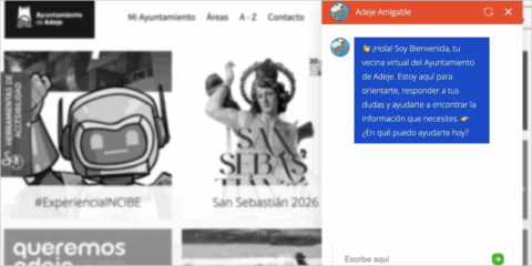 La web municipal de Adeje incorpora un chatbot basado en IA para mejorar el servicio al ciudadano