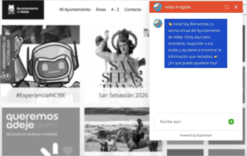 La web municipal de Adeje incorporará un chatbot basado en IA para mejorar el servicio al ciudadano