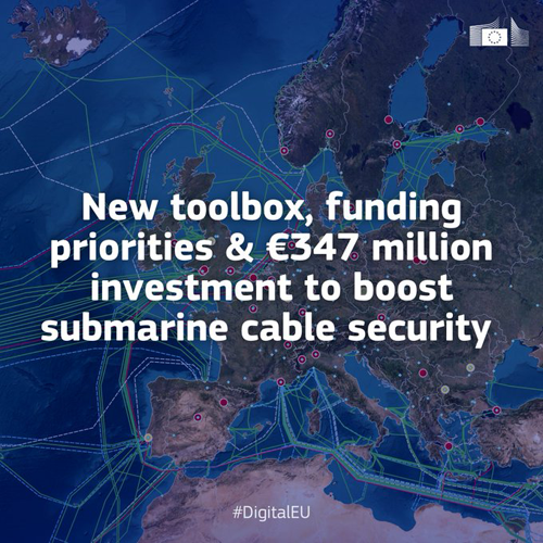 La Comisión aumenta la seguridad de los cables submarinos con una inversión de 347 millones de euros y nuevas herramientas