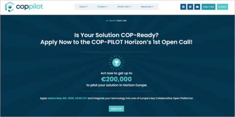 Abierta una convocatoria del proyecto Cop-Pilot para financiar proyectos de ciudades inteligentes