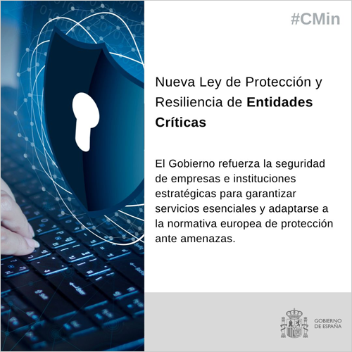 Aprobada la ley de protección y resiliencia de entidades críticas en sectores estratégicos