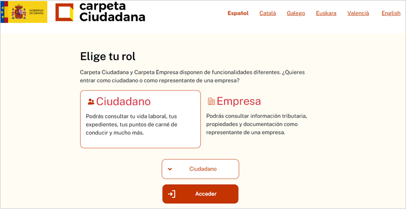 La actualización de Mi Carpeta Ciudadana incorpora servicios en prestaciones por desempleo y certificados