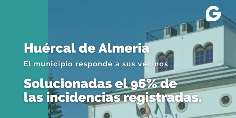 El Ayuntamiento de Húercal de Almería resuelve el 96% de las incidencias de sus vecinos en 2025