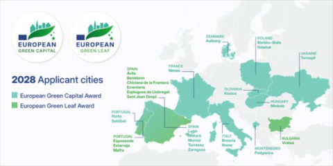 Los premios Capital Verde Europea y Hoja Verde 2028 anuncian a las 27 ciudades candidatas
