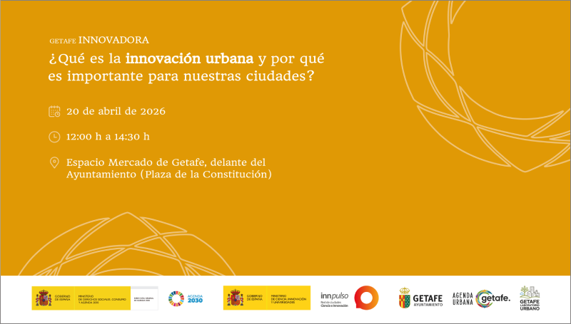 cartel de la jornada ‘Getafe Innovadora. ¿Qué es la innovación urbana y por qué es importante para nuestras ciudades?’