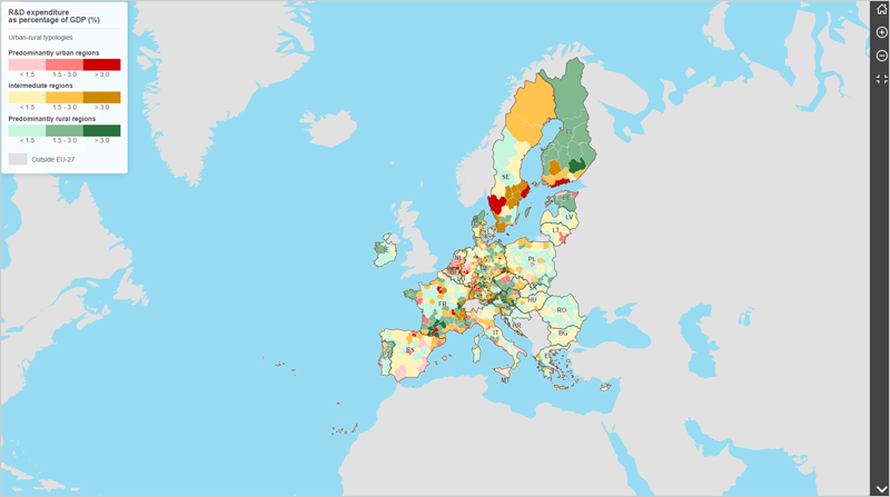 Un estudio del JRC revela que algunas regiones rurales superan a las ciudades en innovación
