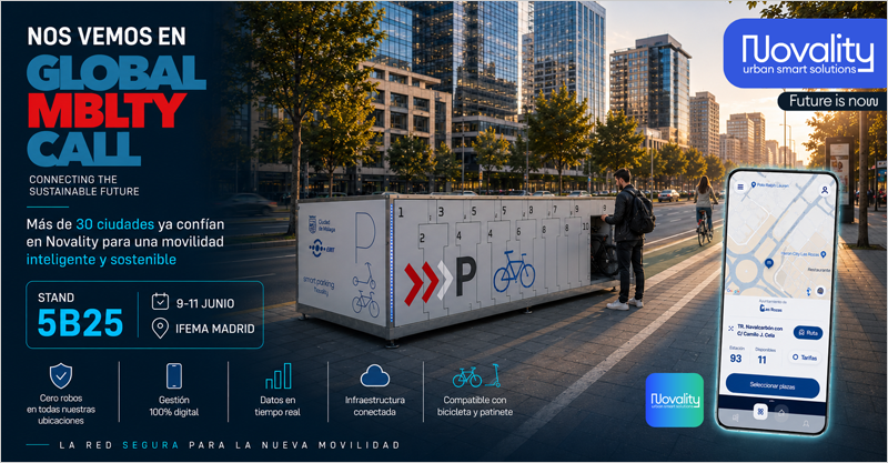 Novality participa en Global Mobility Call con sus aparcamientos inteligentes en más de 30 ciudades