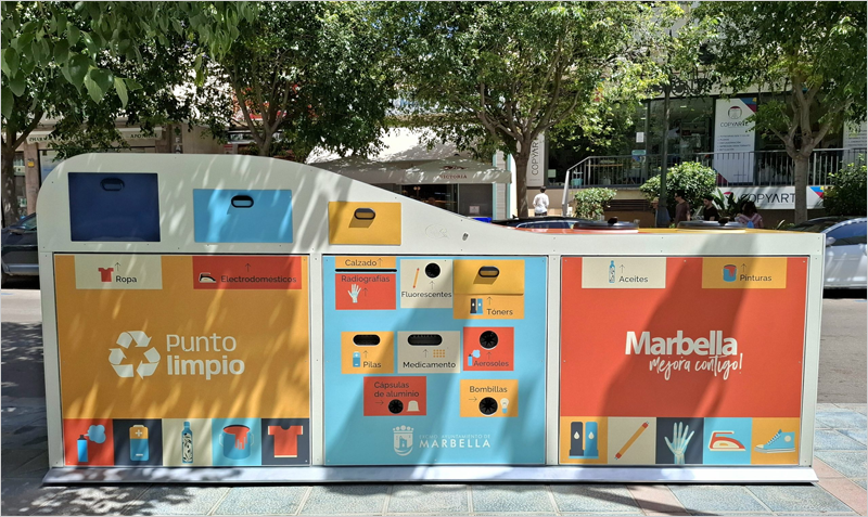 Inaugurados en Marbella 18 puntos limpios de proximidad diseñados y desarrollados por Novality