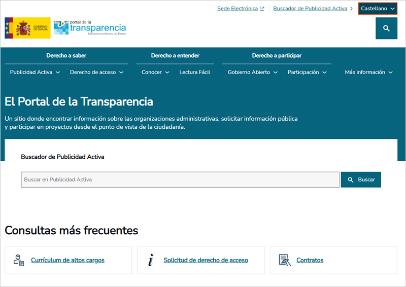 Nuevo Portal de la Transparencia de la Administración General del Estado centrado en los derechos ciudadanos