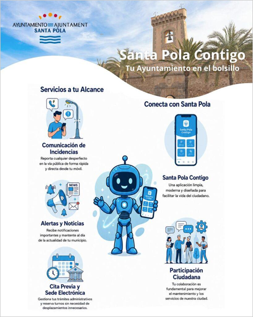 La app móvil 'Santa Pola Contigo' de Gecor facilita la relación entre ayuntamiento y ciudadanía
