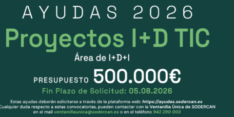 Ayudas para proyectos TIC de sensórica inteligente, movilidad, software y big data en Cantabria