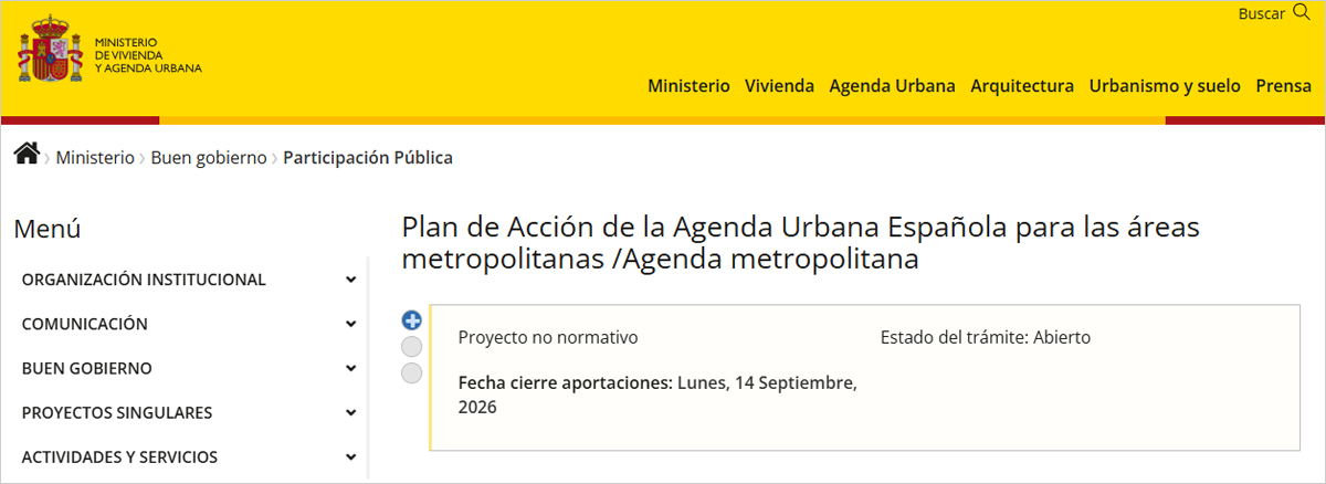 El borrador de la Agenda Metropolitana sale a información pública para fomentar la cohesión territorial