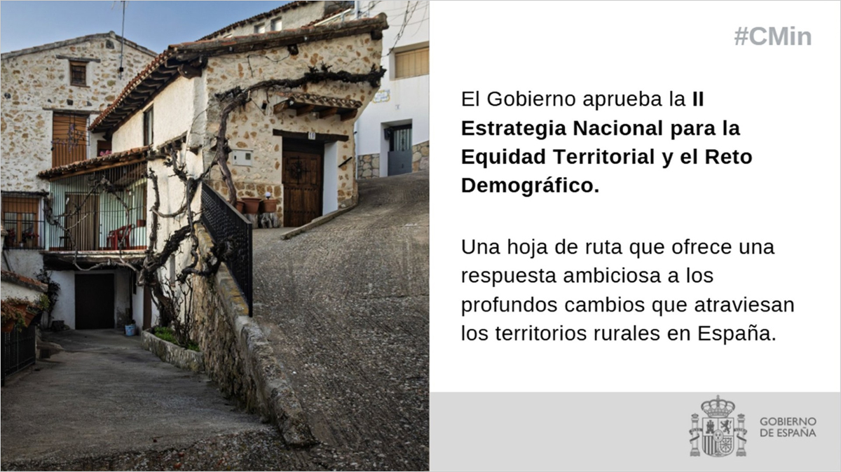 Aprobada la II Estrategia Nacional para la Equidad Territorial y el Reto Demográfico