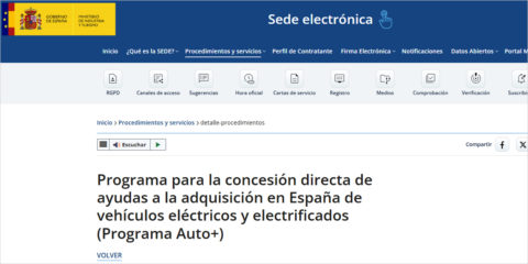 Abierto el plazo de ayudas del Programa Auto+ para adquirir vehículos eléctricos y electrificados