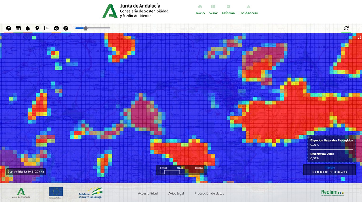 Andalucía facilita el análisis ambiental y forestal del territorio con dos visores estadísticos
