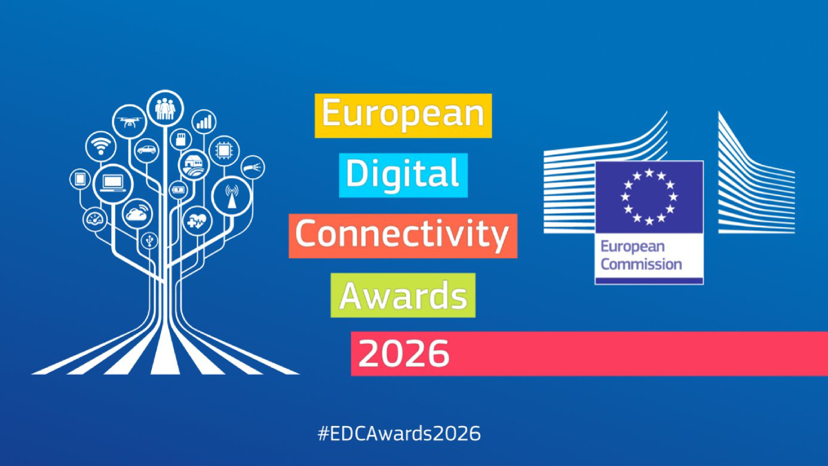 Imagen institucional sobre los Premios Europeos de Conectividad Digital 2026 y redes de alta capacidad en Europa.