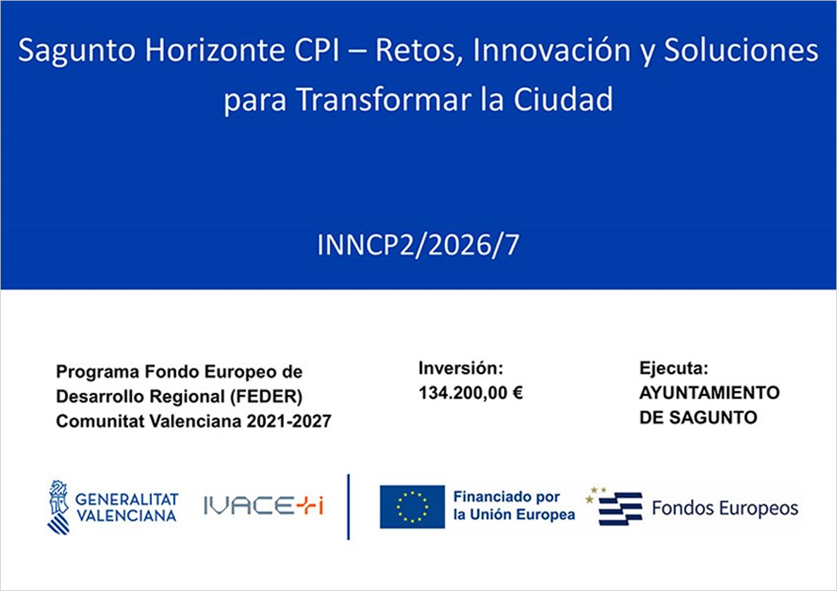 Sagunto impulsa la Compra Pública Innovadora para dar respuesta a los retos urbanos