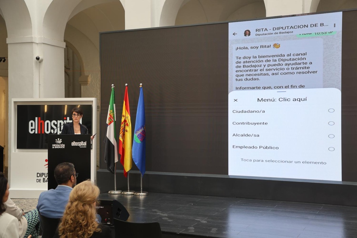 Imagen sobre los servicios digitales de la Diputación de Badajoz con inteligencia artificial y la asistente virtual Rita