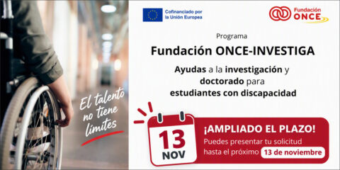 Las becas de investigación de Fundación ONCE amplían su plazo de solicitud hasta el 13 de noviembre