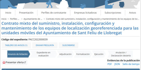 Sacan a licitación la geolocalización de 60 vehículos municipales de Sant Feliu con integración en Sentilo
