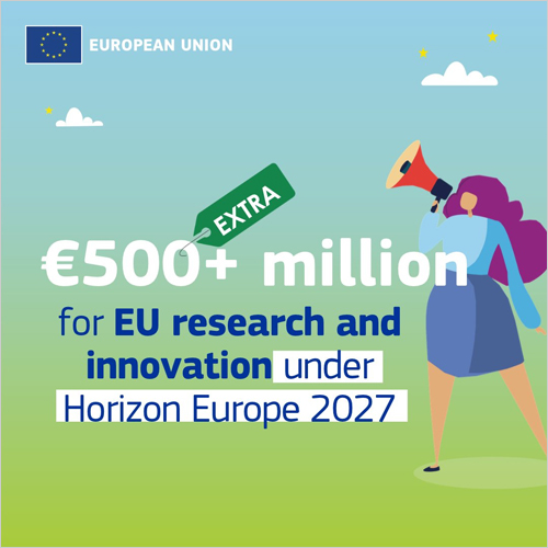 Horizonte Europa suma 500 millones para nuevas iniciativas de investigación e innovación en 2026 y 2027